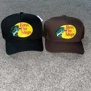 NWT 2 Bass Pro Shop Adjustable Trucker Hats